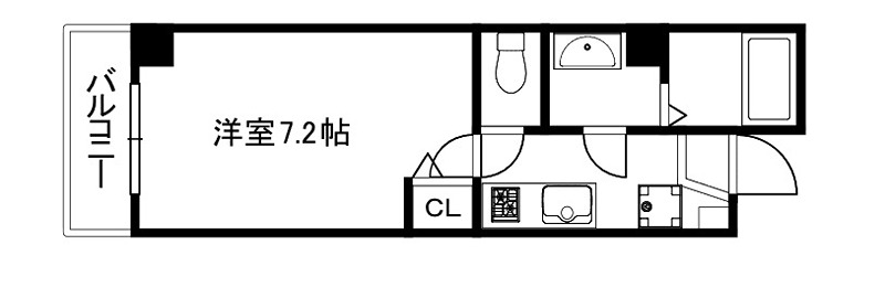 京都市上京区五番町のマンションの間取り