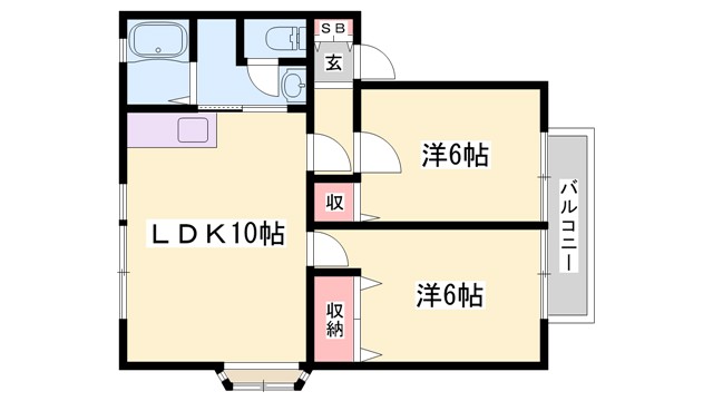 サンフォーレストBの間取り