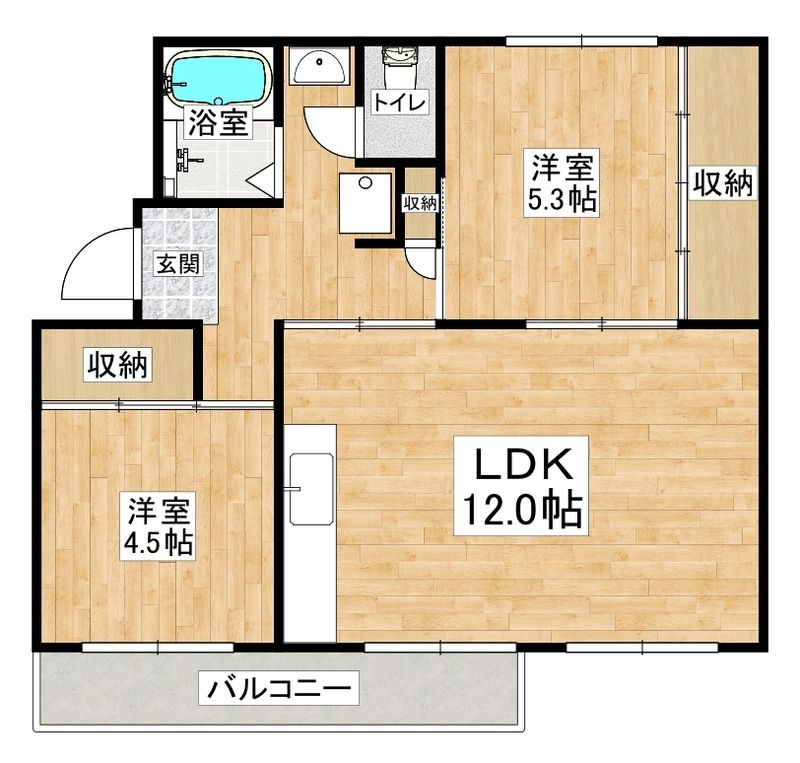 神戸市垂水区本多聞のマンションの間取り