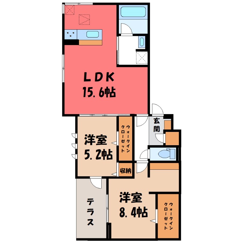 TORISIAS簗瀬の間取り