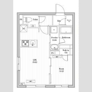 渋谷区本町のマンションの間取り