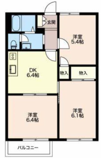 ノースパレスデュオの間取り