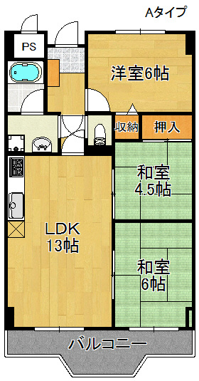 ライオンズマンション泉南樽井第２の間取り