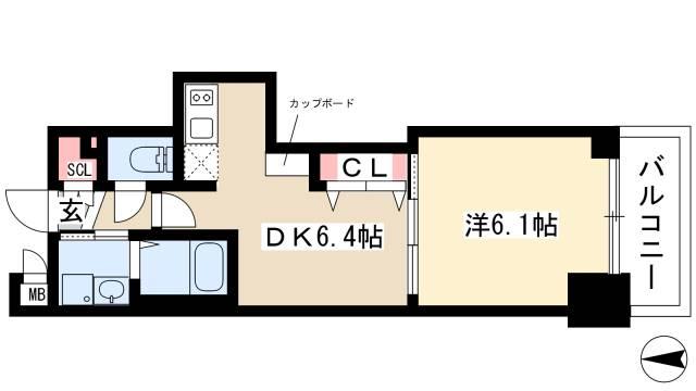 エステムプラザ名古屋駅前プライムタワーの間取り