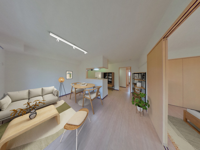 居室・リビング　画像は実際の写真にＣＧ加工（家具や調度品の削除や合成）を加え