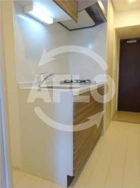 キッチン　レジュールアッシュウエストレジス　ガス二口システムキッチン