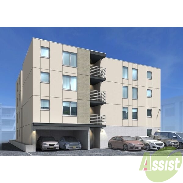 建物外観　外観予想パース　札幌市豊平区「仮）ＳＥＮＮＡ平岸４－６ＭＳ」