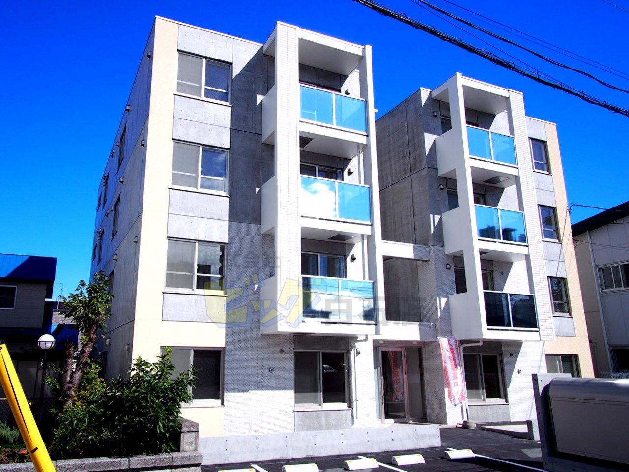 建物外観　都市ガス＆Ｗｉ－Ｆｉ付きネット無料採用の２ＬＤＫマンション