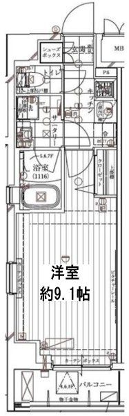 都営大江戸線 門前仲町駅 徒歩8分 8階建 築12年の間取り写真