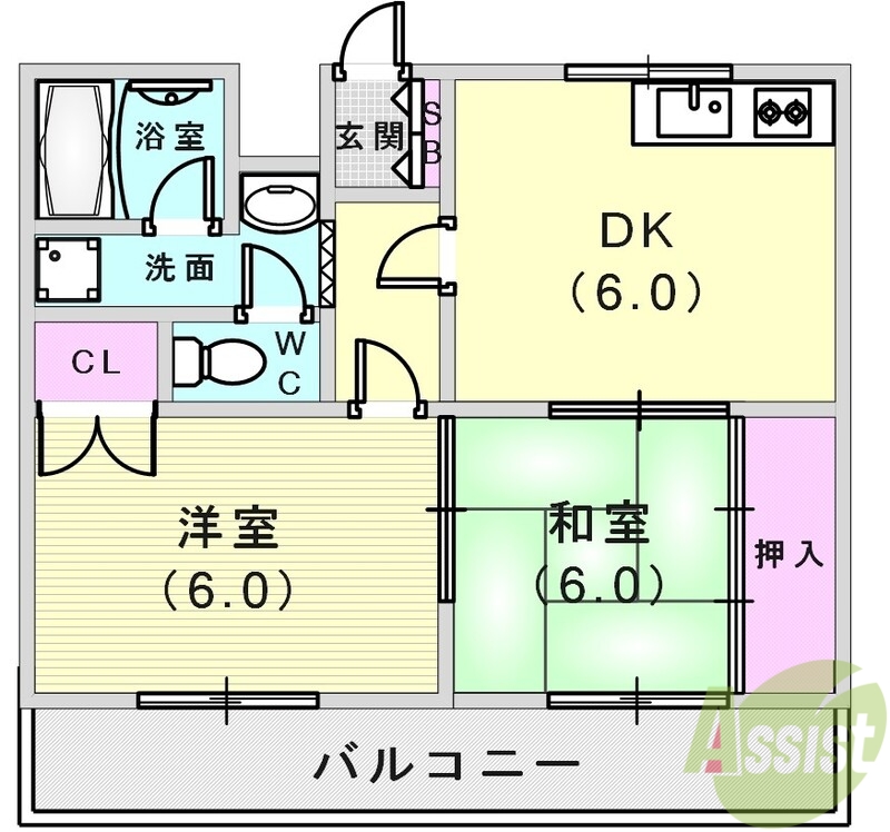 クレストヴィラ千鳥の間取り写真