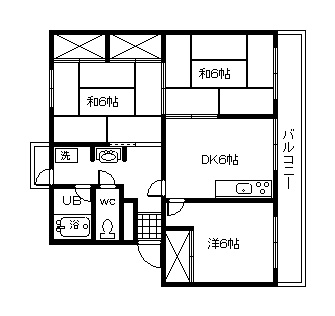 高松市成合町のマンションの間取り