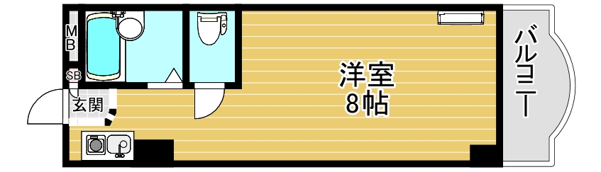 生駒市東新町のマンションの間取り