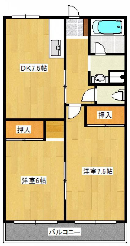 カーサ六万寺の間取り