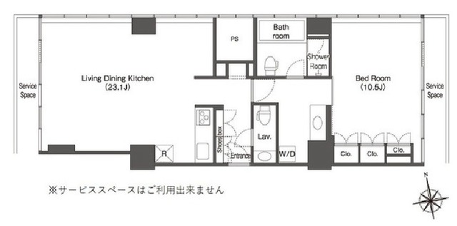 ウエリスアーバン品川タワーの間取り