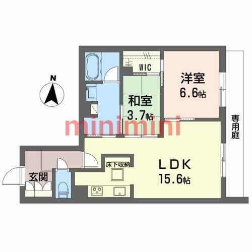 茨木市郡山のマンションの間取り