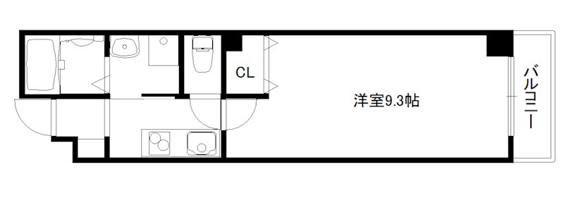 京都市上京区中務町のマンションの間取り