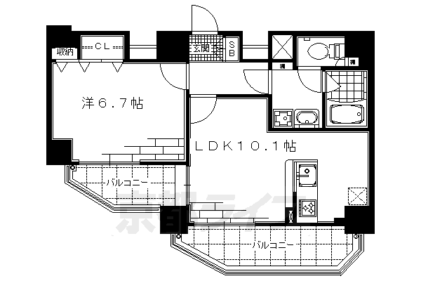 【京都市上京区藁屋町のマンションの間取り】