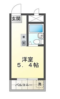 姫路市北平野のマンションの間取り