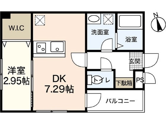 広島市佐伯区坪井のアパートの間取り