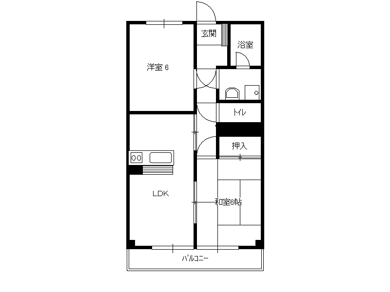 エクセレント都賀Bの間取り