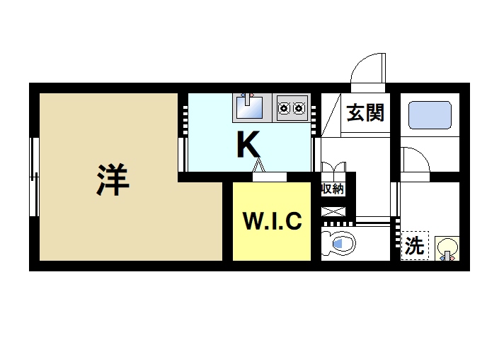 奈良市北半田中町のマンションの間取り