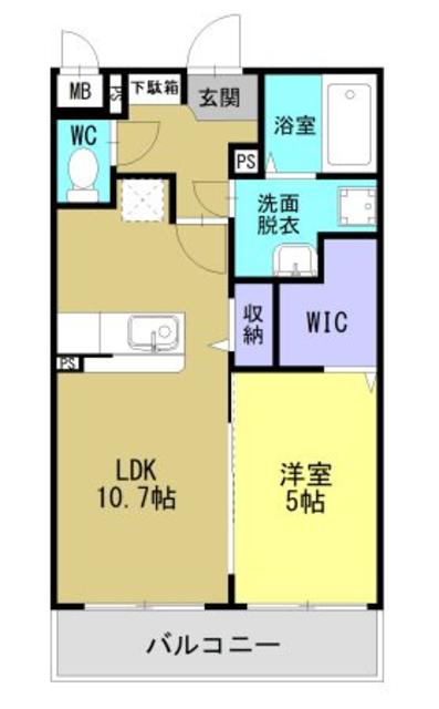 日置市伊集院町郡のマンションの間取り