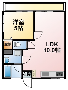 長生郡一宮町東浪見のアパートの間取り