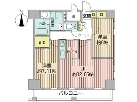 レジディア大通西の間取り