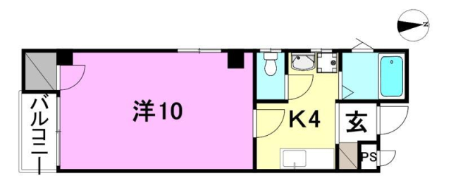 松山市祇園町のマンションの間取り