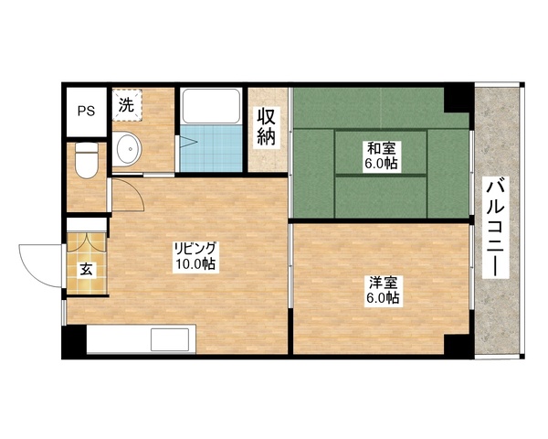 野洲市冨波乙のマンションの間取り