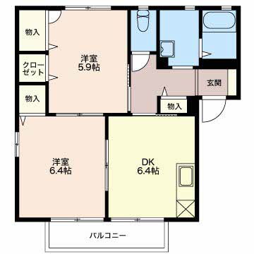 シャーメゾンランブル C101の間取り写真