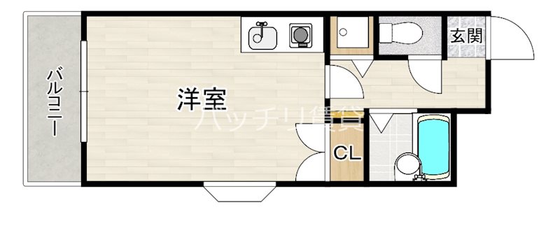 福岡市早良区藤崎のマンションの間取り