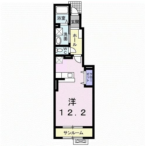 金沢市金石西のアパートの間取り