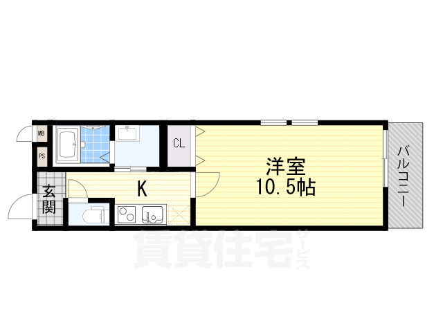 フジパレス豊新7番館の間取り