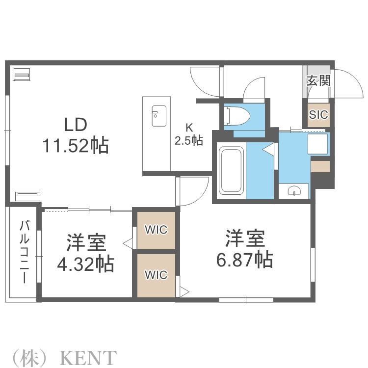 フォレスタ琴似の間取り