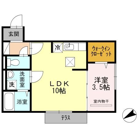 北九州市門司区大久保のアパートの間取り