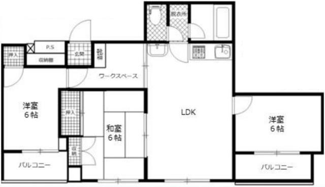 飛鳥ハイツ青梅の間取り