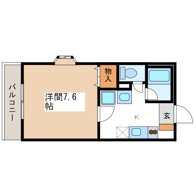 松本市本庄のマンションの間取り