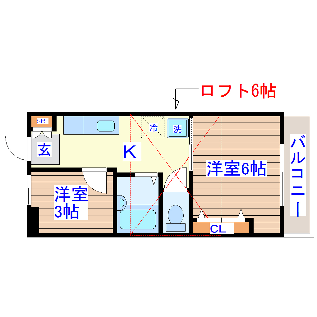 レジデンスリバーサイド　A棟の間取り