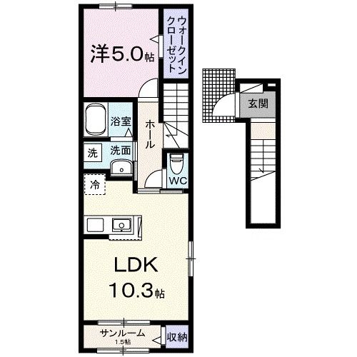 ジャスティス　Ｃの間取り