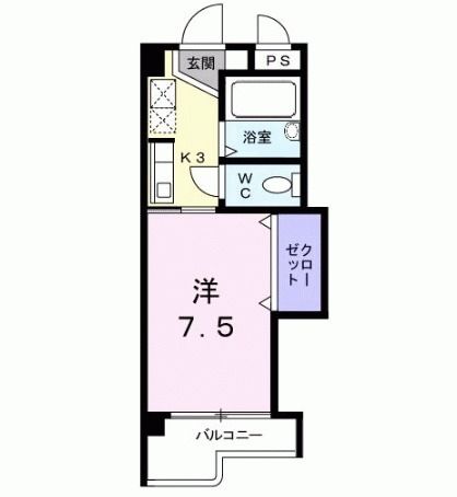 北九州市門司区柳町のマンションの間取り