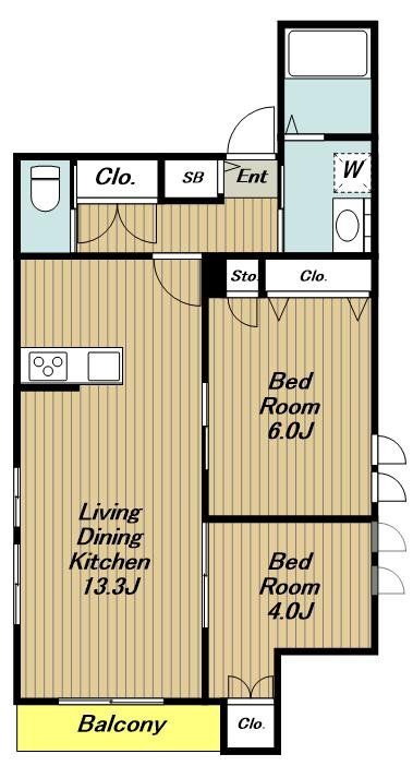 【新宿区北新宿のマンションの間取り】