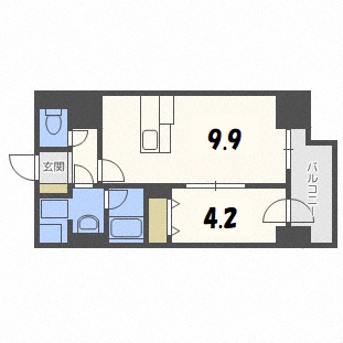 アルファタワー札幌南４条の間取り