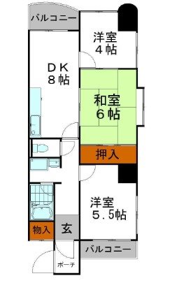 姫路市古二階町のマンションの間取り