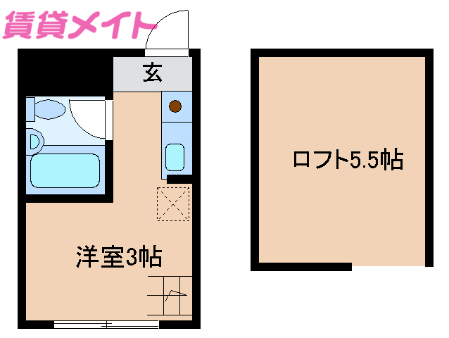 津市一志町片野のマンションの間取り