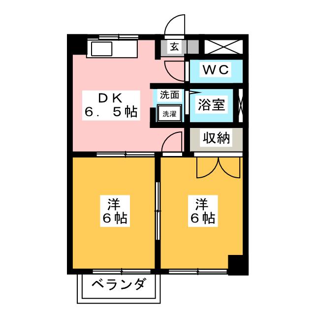 コーポウィンフィールドＣ棟の間取り