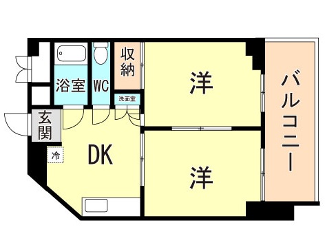 神戸市垂水区舞子台のマンションの間取り