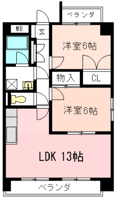 ジュネス如来の間取り