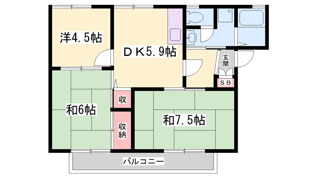 ガーデンハイツ北八代の間取り