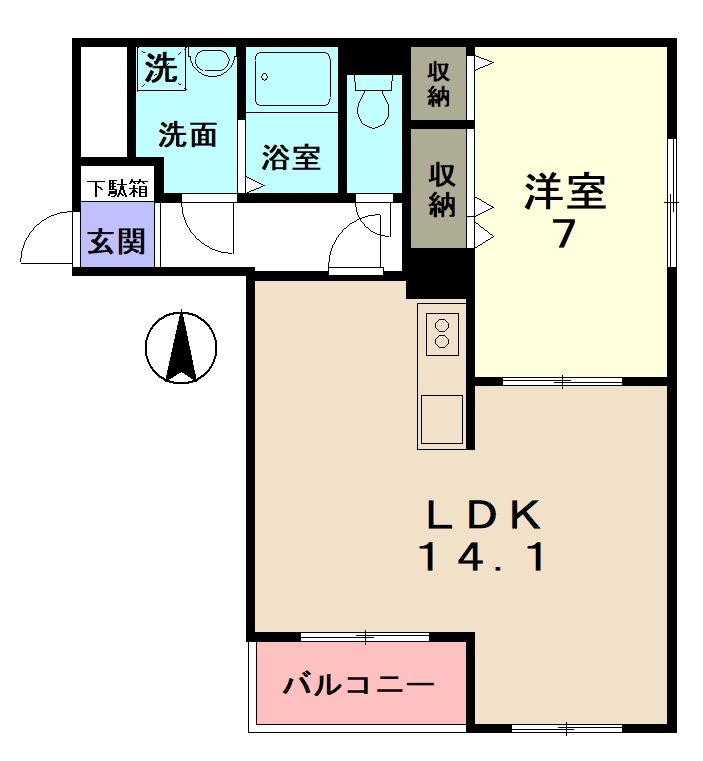 ハートフルマンションルージュの間取り